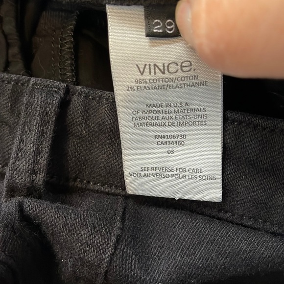 VINCE Black Cargo Skinny Jean 29 - Picture 6 of 7